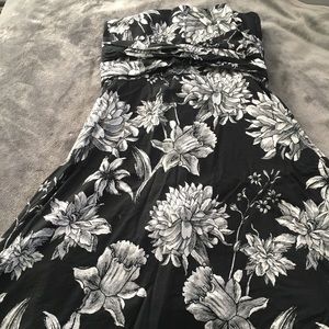 Strapless White House black market floral dress.